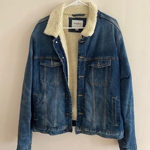 Fur Lined Denim Trucker Jacket